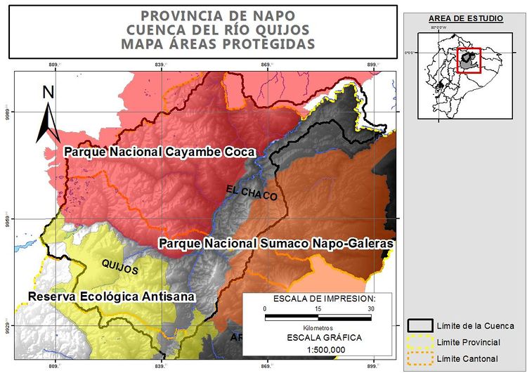Geographic distribution of conservation areas in Quijos.jpg